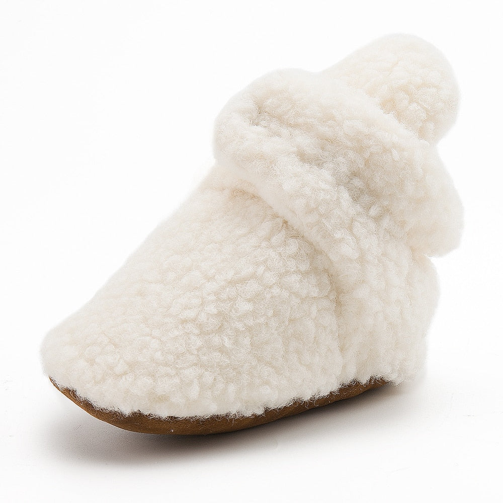 Teddy fleece baby booties