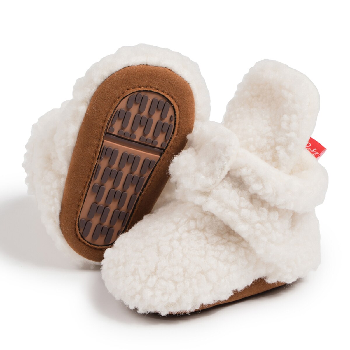 Teddy fleece baby booties