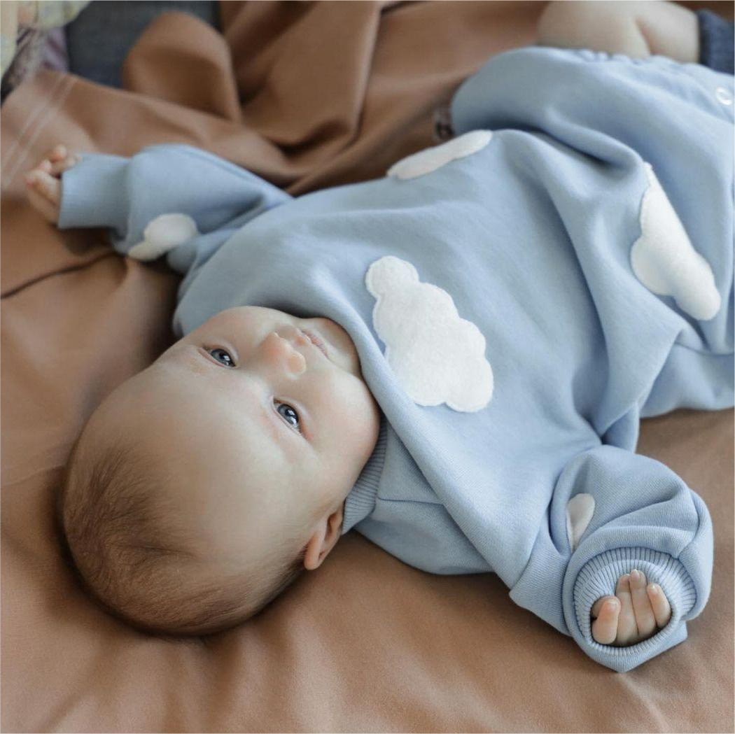 Baby boy cloud romper