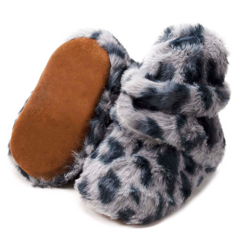 Teddy fleece baby booties