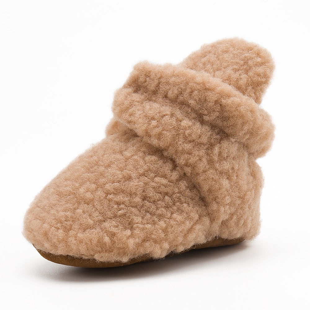 Teddy fleece baby booties