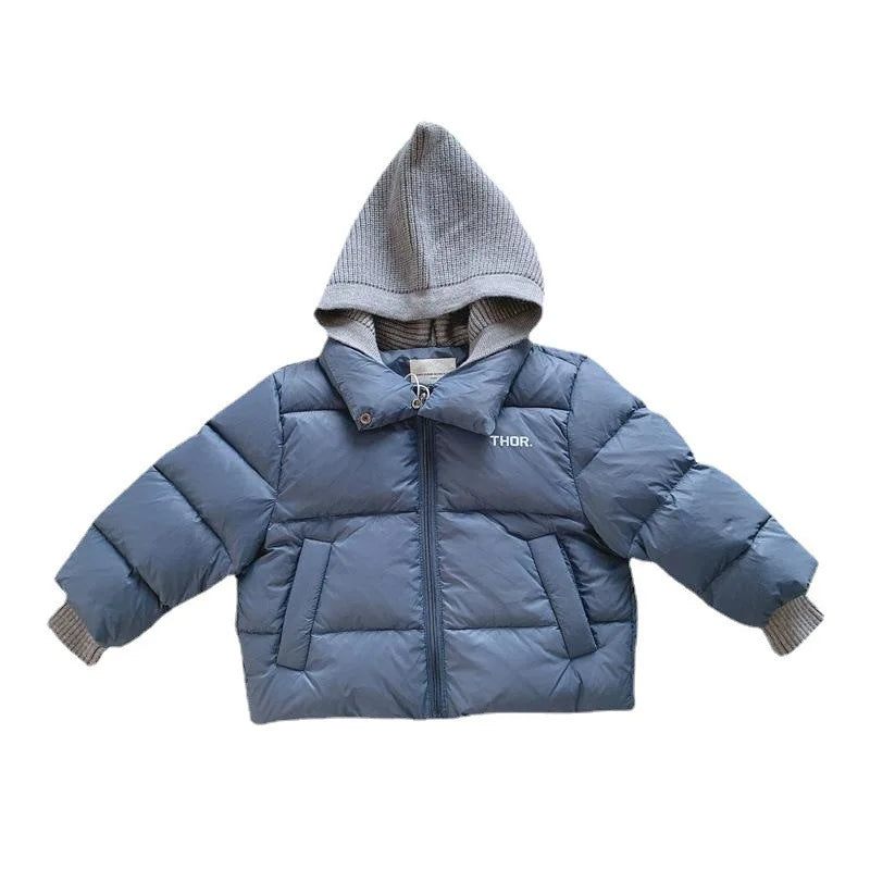 Thor white knitted hood jacket