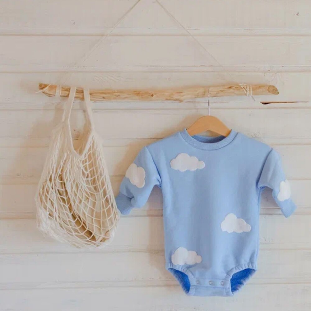 Baby boy cloud romper