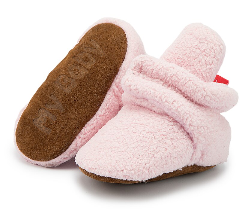 Teddy fleece baby booties