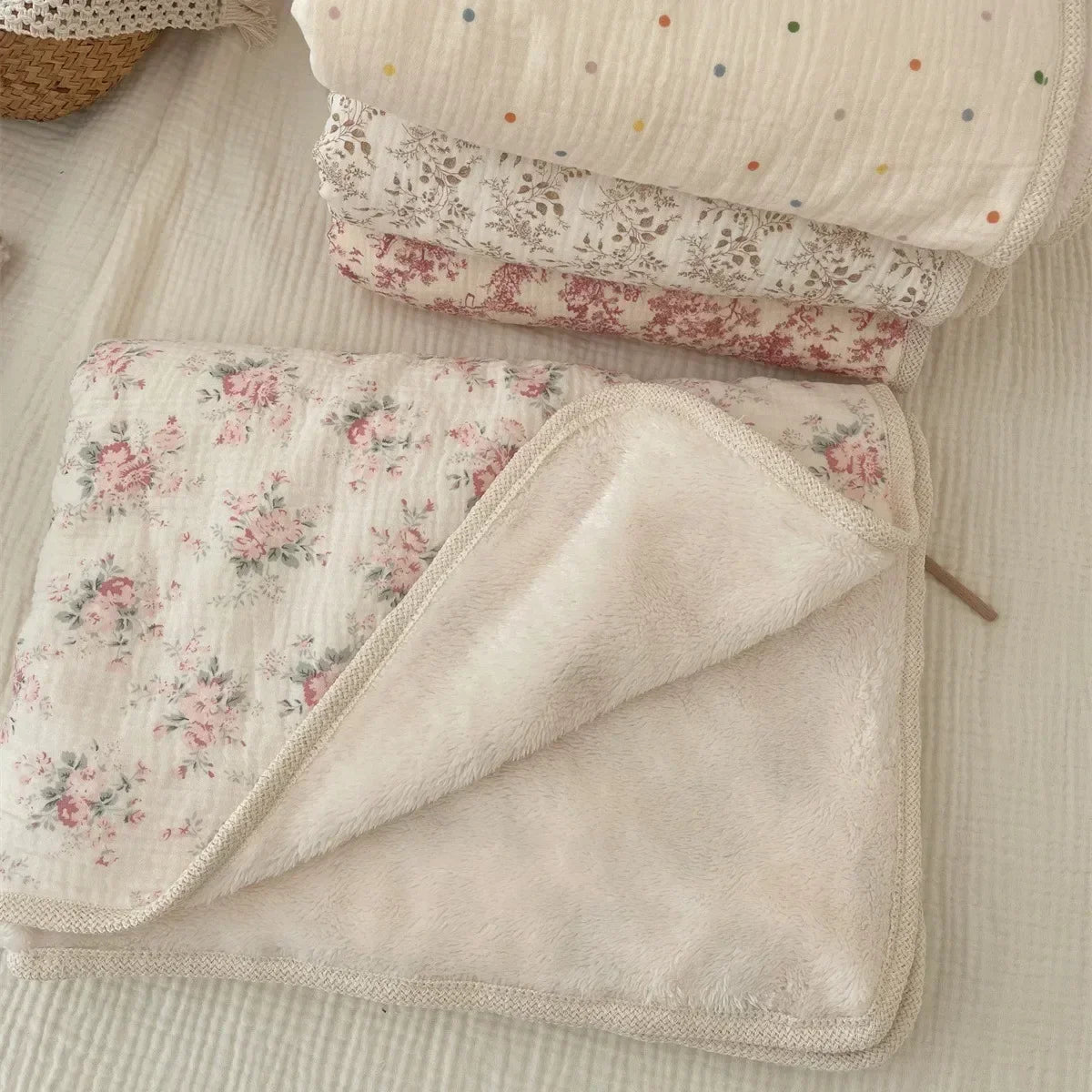 Super soft vintage muslin baby blanket