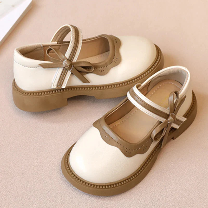 Cream Liza Mary Jane's girls shoes