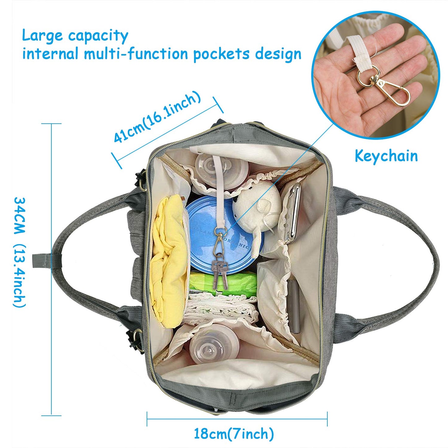 Spacious Baby Nappy bag. Nursery