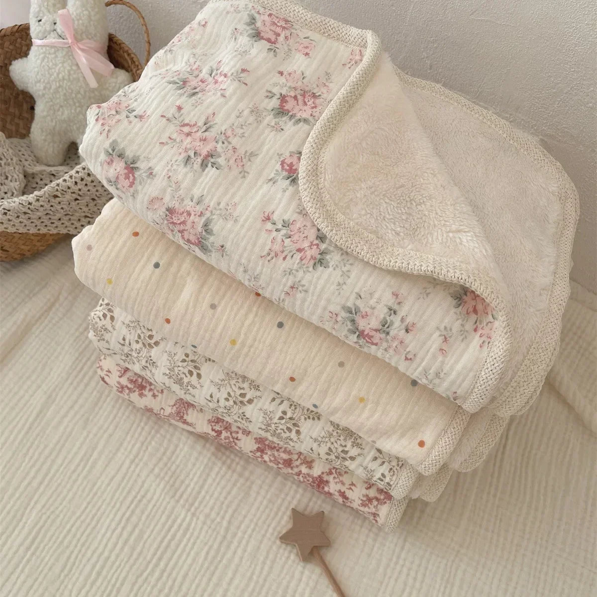 Super soft vintage muslin baby blanket