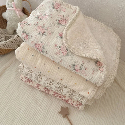 Super soft vintage muslin baby blanket