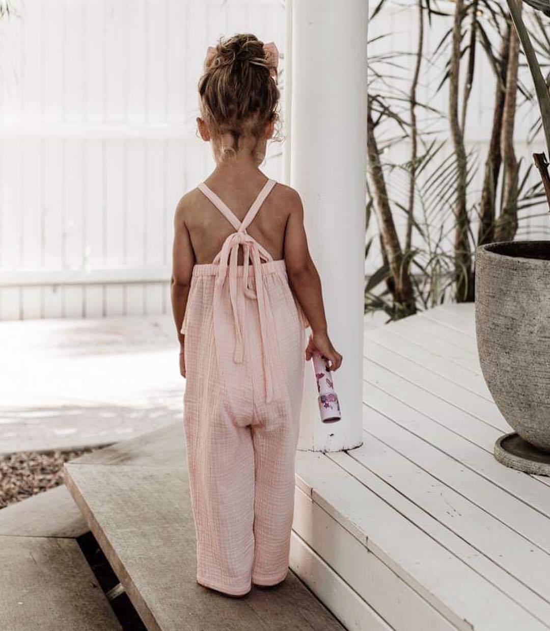 Petal summer cotton gauze jumpsuit