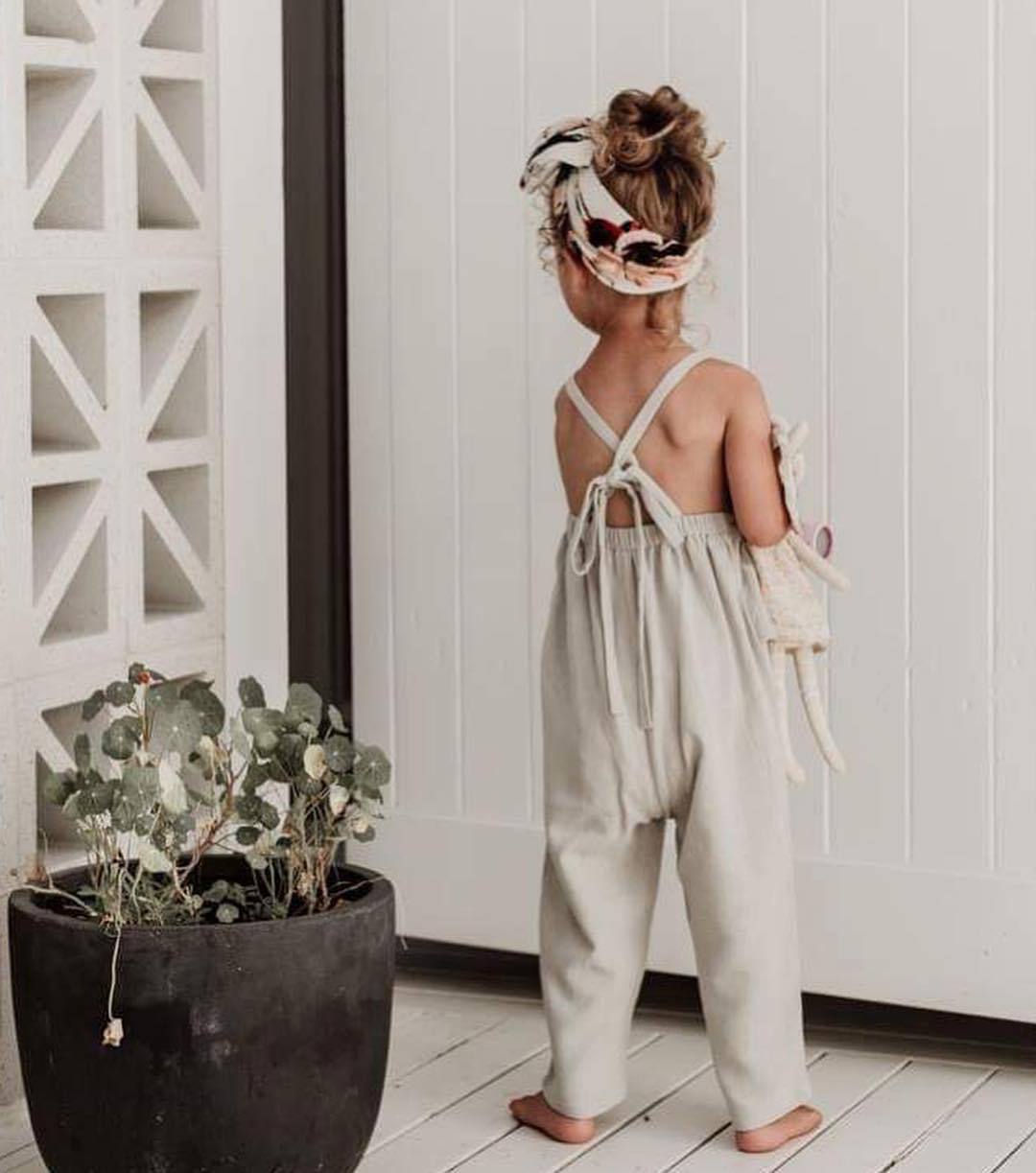 Petal summer cotton gauze jumpsuit