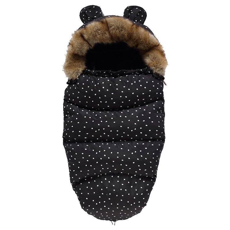 Winter Universal pram bear ears footmuff