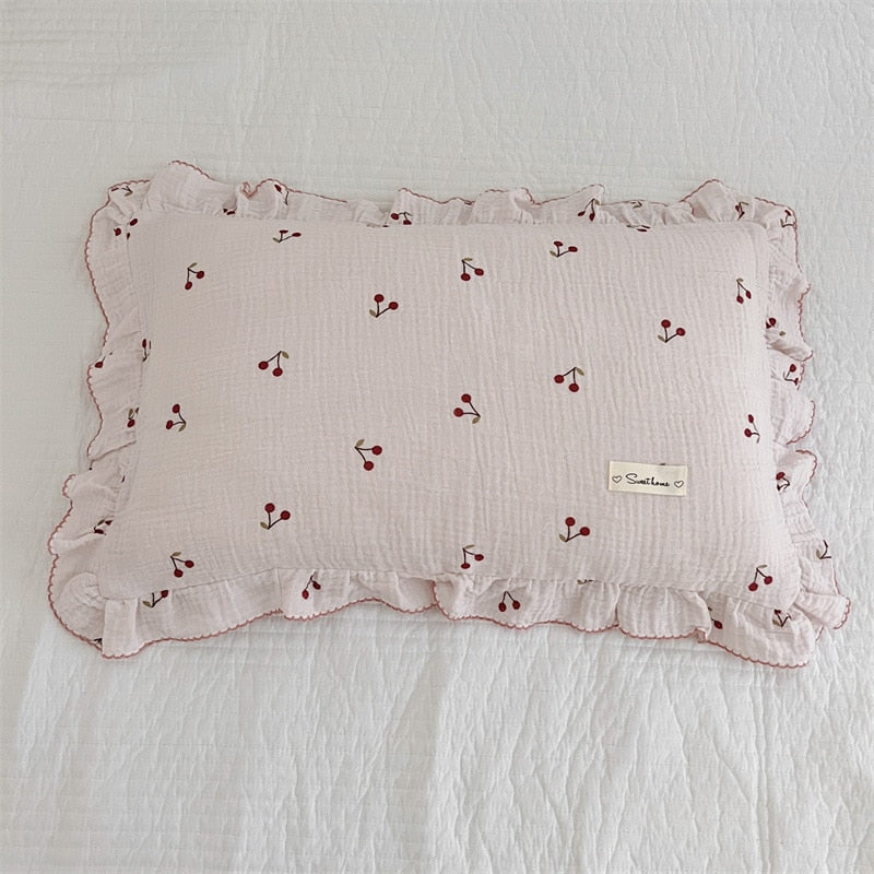 Girls cotton muslin pillowcase