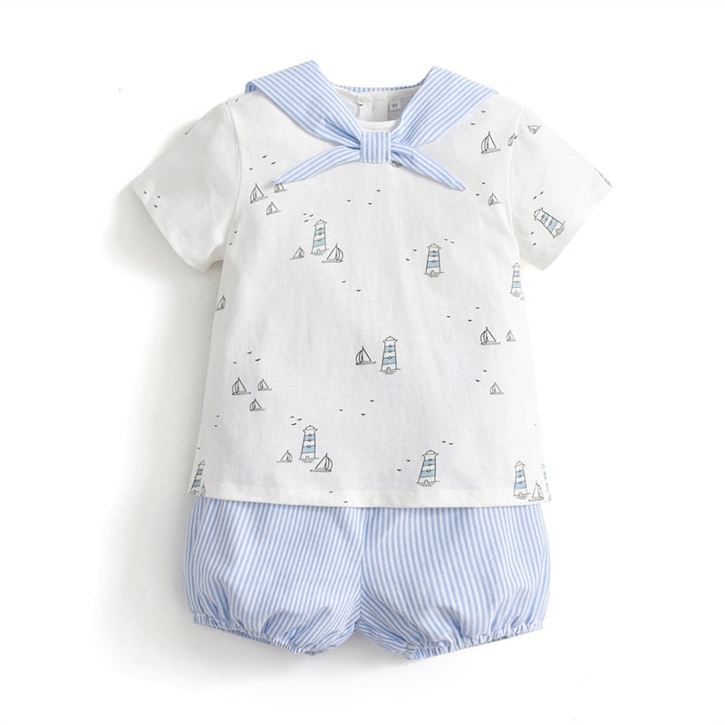 Spanish Boys sailing shirt and shorts set