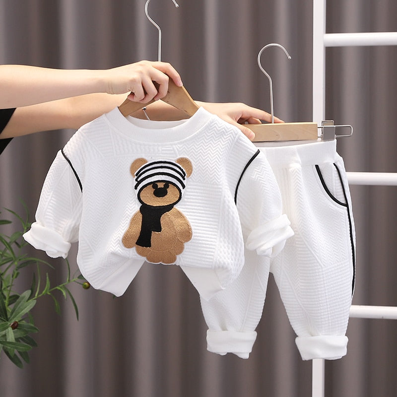 Boys embroidered  bear tracksuit