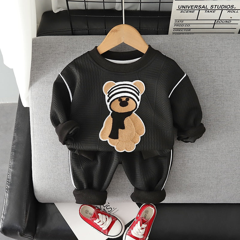 Boys embroidered  bear tracksuit