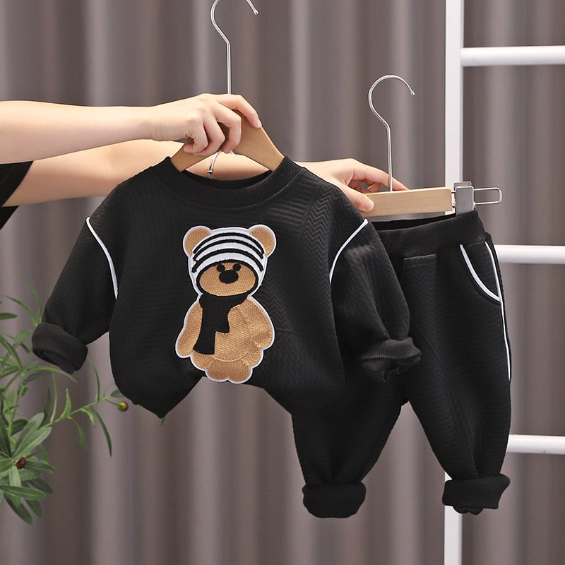 Boys embroidered  bear tracksuit