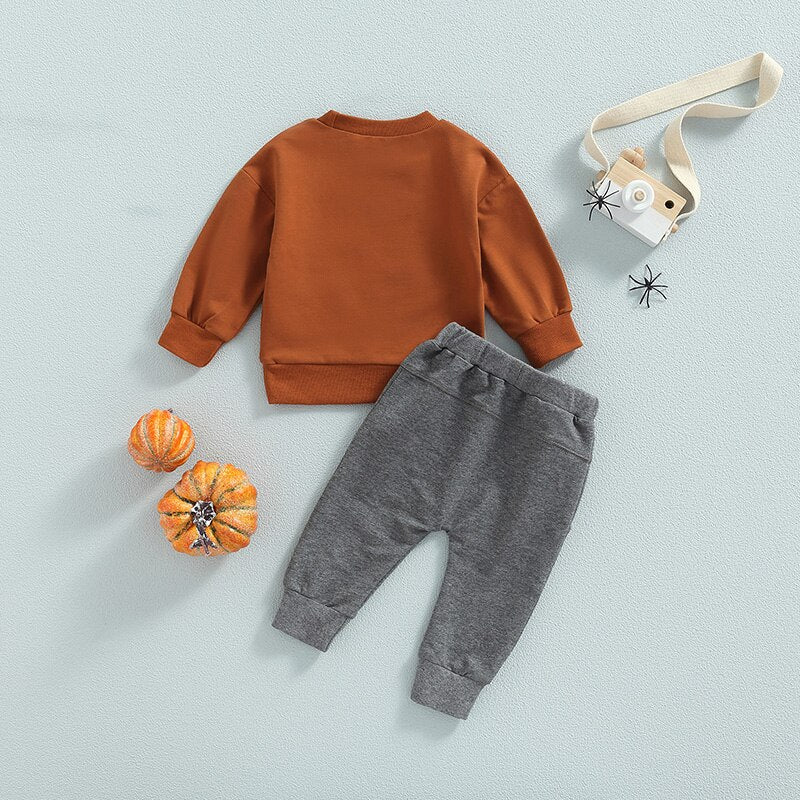 Boys Pumpkin Halloween tracksuit