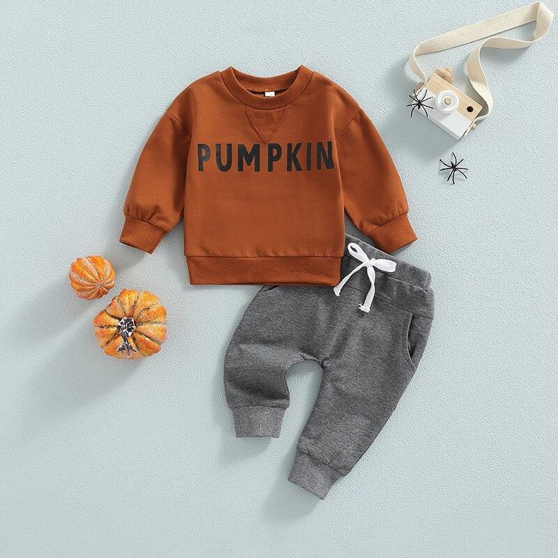 Boys Pumpkin Halloween tracksuit